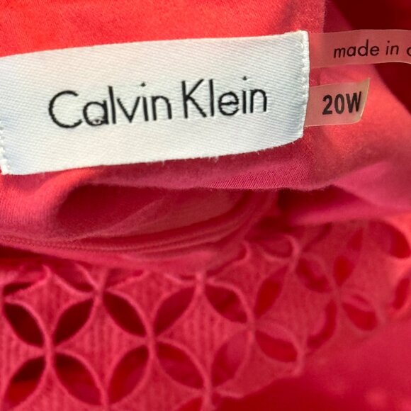 Calvin Klein women's dress orange lace trim sleeveless size 20 W plus - Picture 12 of 12